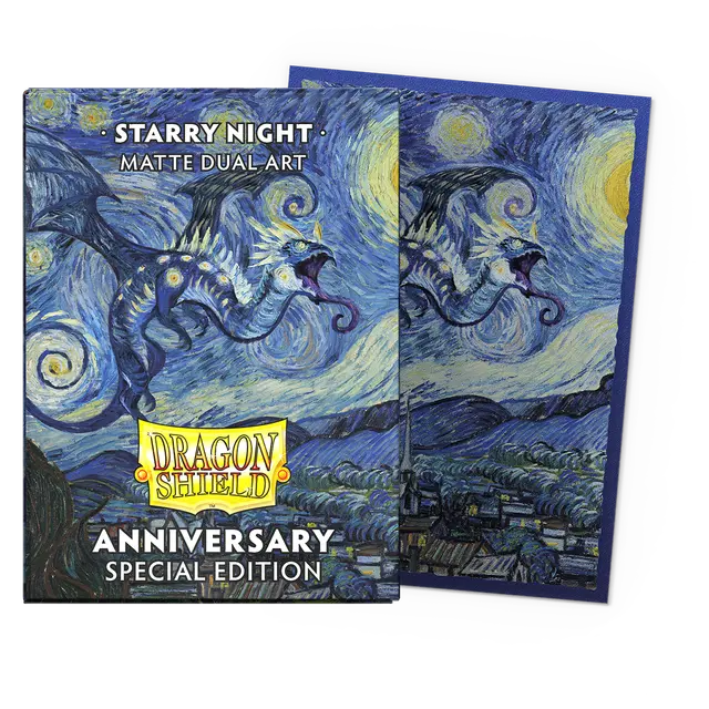 Dragon Shield Sleeves: Standard DUAL- Matte 'Starry Night' Art (100 ct.)