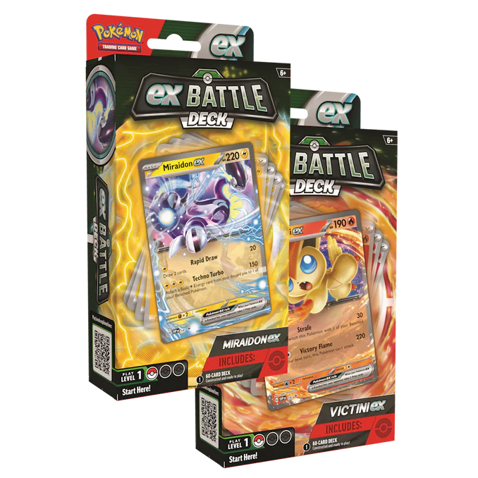 Pokémon TCG - Mazo de cartas Victini/Miraidon ex Battle Deck INGLÉS