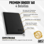Carpeta Ecocuero Pequeña 4 Bolsillos 160 Espacios Top Deck