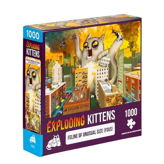 PUZZLE EXPLODING KITTENS 1000 PIEZAS: FELINE OF UNUSUAL SIZE