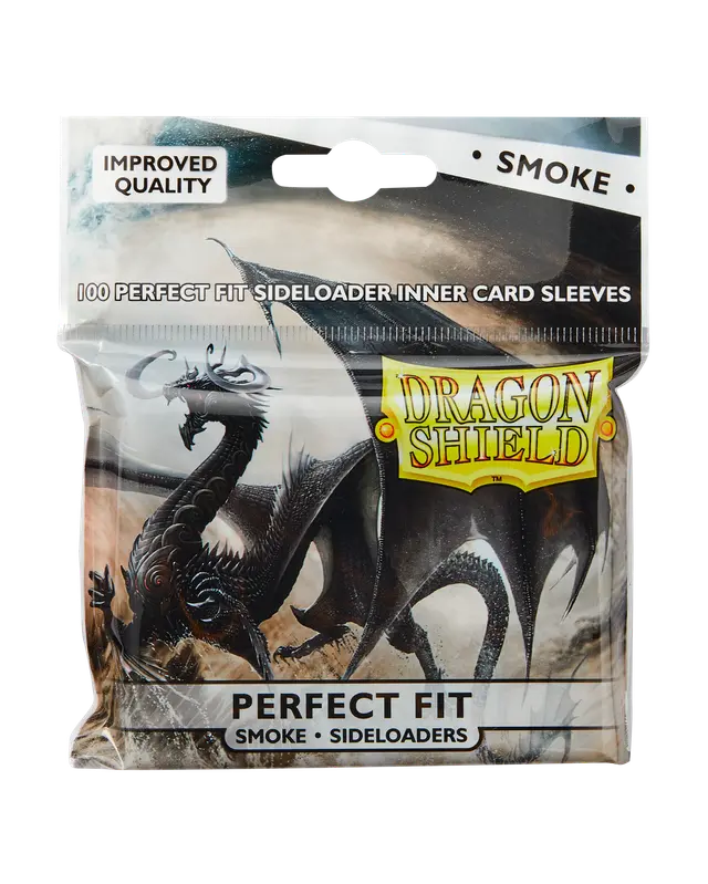 Dragon Shield Sleeves: Perfect Fit Sideloaders- Smoke (100 ct).
