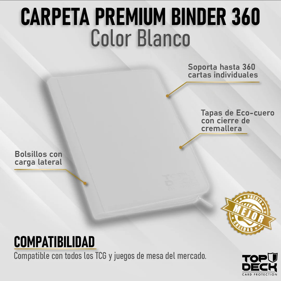 Carpeta Ecocuero Mediana 9 Bolsillos 360 Espacios Topdeck