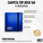 Carpeta Pequeña 4 Bolsillos 160 Espacios Top Deck