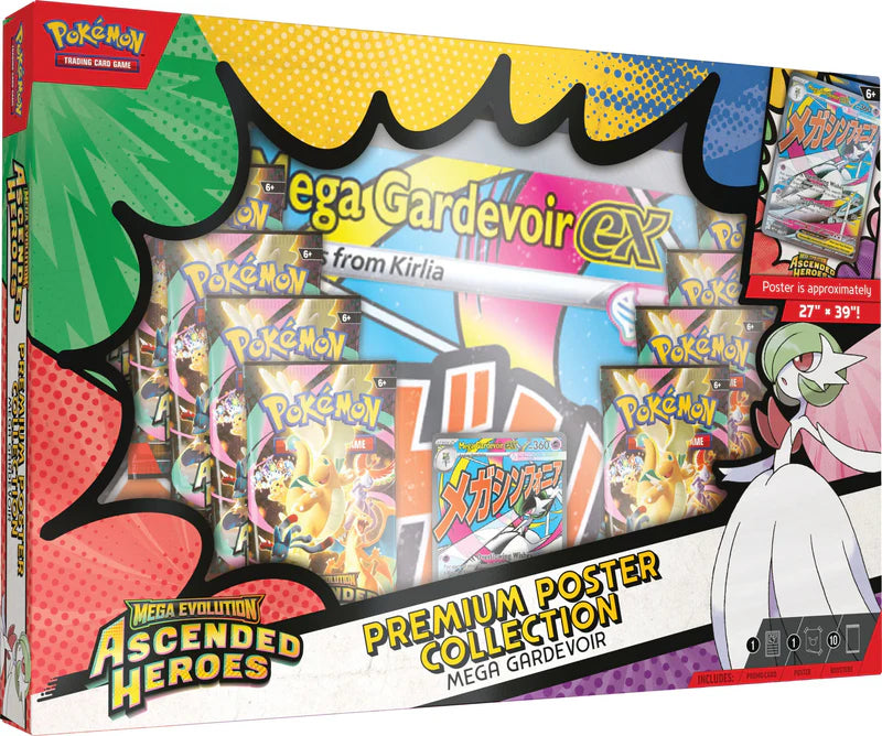 Pokemon TCG: Mega Evolution  Ascended Heroes- Premium Poster Collection (Mega Gardevoir/Mega Lucario)