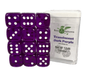 Set 12d6 Translucent Dark Purple w/ White