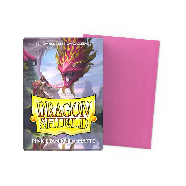 Dragon Shield Sleeves: Japanese- Matte Pink Diamond (60 ct.)