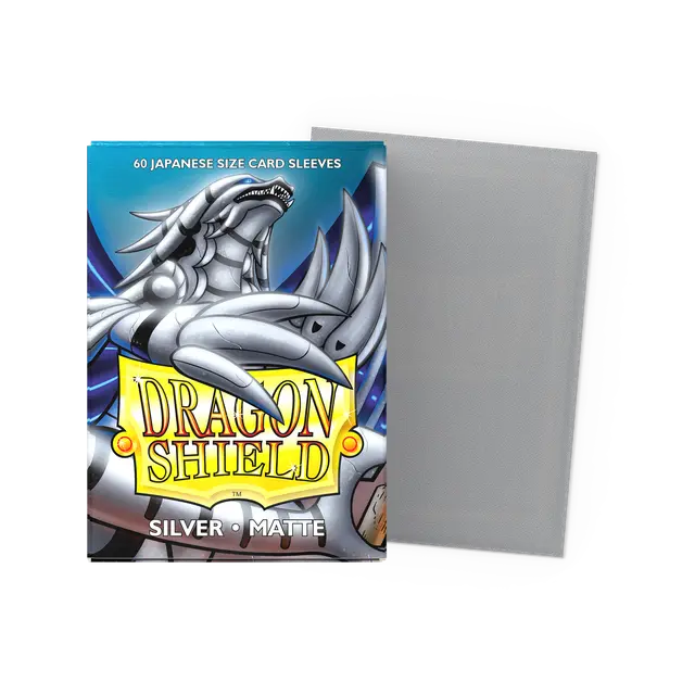 Dragon Shield Sleeves: Japanese- Matte Silver (60 ct.)