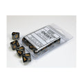 Set de diez dados d10 Opaque Black/Gold