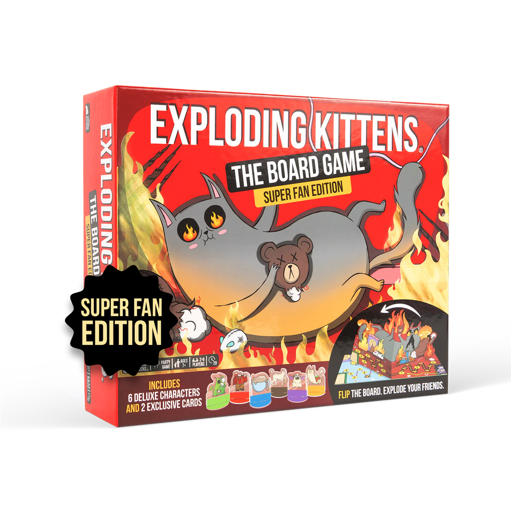 Exploding Kittens El Juego de tablero - Super Fan Edition (PREMIUM VERSION)