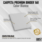 Carpeta Ecocuero Pequeña 4 Bolsillos 160 Espacios Top Deck