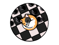 Tablecat games logo, es un gato sobre un tablero de ajedrez